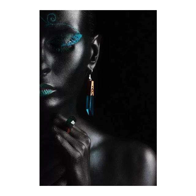 Afrikanische schwarze Frauen-Portrait-Kunst-Poster und Drucke auf Leinwand, Malerei, Make-up, weibliche Wandkunst, Bild für Wohnzimmer, Heimdekoration