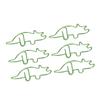 100 Pcs Shaped Paper Clips Cyan Triceratops Shape Metal Portable Electroplating Process Office Clips