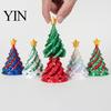 Christmas Stocking Stuffers 3D Printed Spiral Tree, Golden Star Topper Tree Fidget Shape Toys Toy, Cone Desk Decor for Anxiety Stress Relief Portable