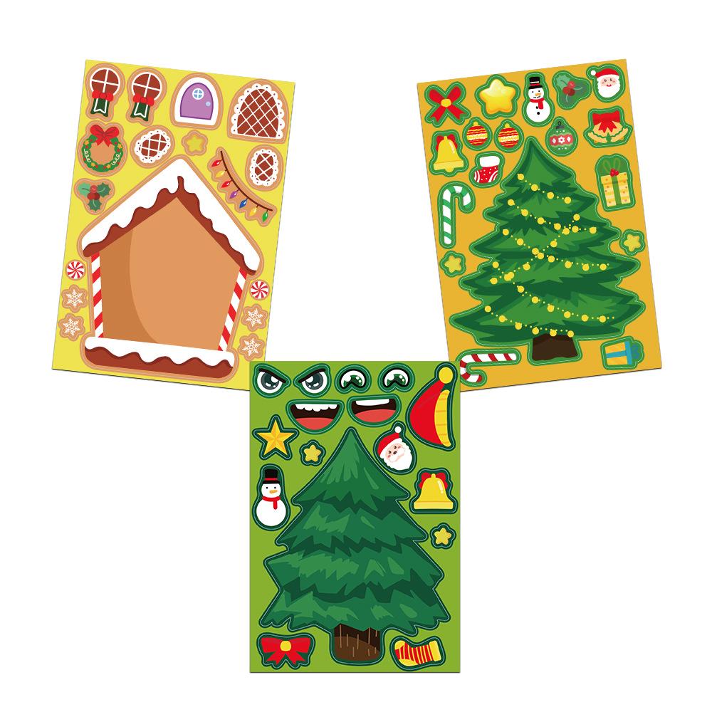 8 Christmas Dress-up Stickers for Notebook, Wall, or Mobile Decoration