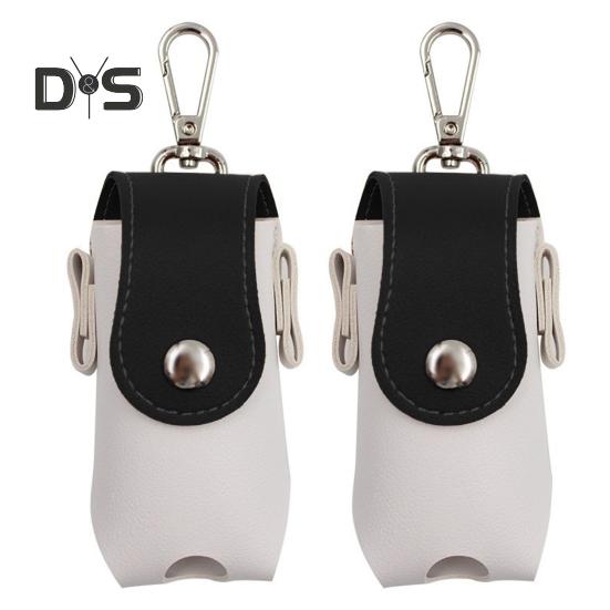 

2 шт. сумки для мячей для гольфа, искусственная кожа, защитный чехол для мячей для гольфа, подвесная мини-сумка на талию для мячей для гольфа и тройников чёрный