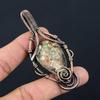 Wild Horse Gemstone Pure Copper Wire Wrapped Handmade Jewelry Pendant For Gift