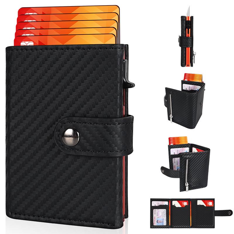 RFID Men's Anti-theft Aluminum Alloy Multi-card Credit Card Holder