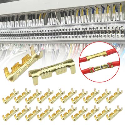 100/200 Stück Druckknopf Schnellverbindungsanschlüsse 453 U-Typ 0,3-1,5mm2 Laschen Kaltsteckhülsen Anschlüsse Drahtverbinder Anschlüsse