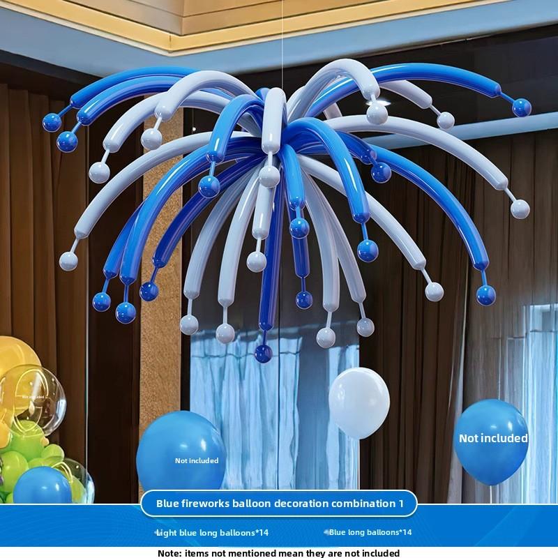 Dopamine Strip Fireworks Balloon Christmas Decoration Balloon New Year s Eve Atmosphere Scene Arrangement Balloon Props