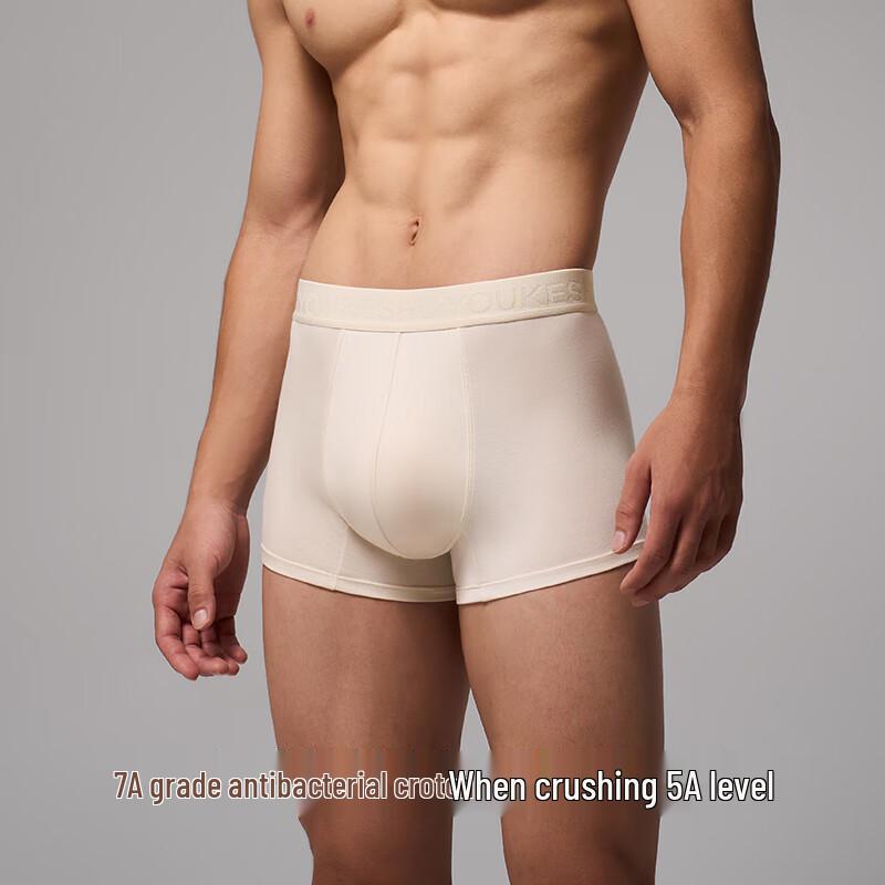 Youkeshu Men's 7A Antibacterial Lyocell Boxer Briefs