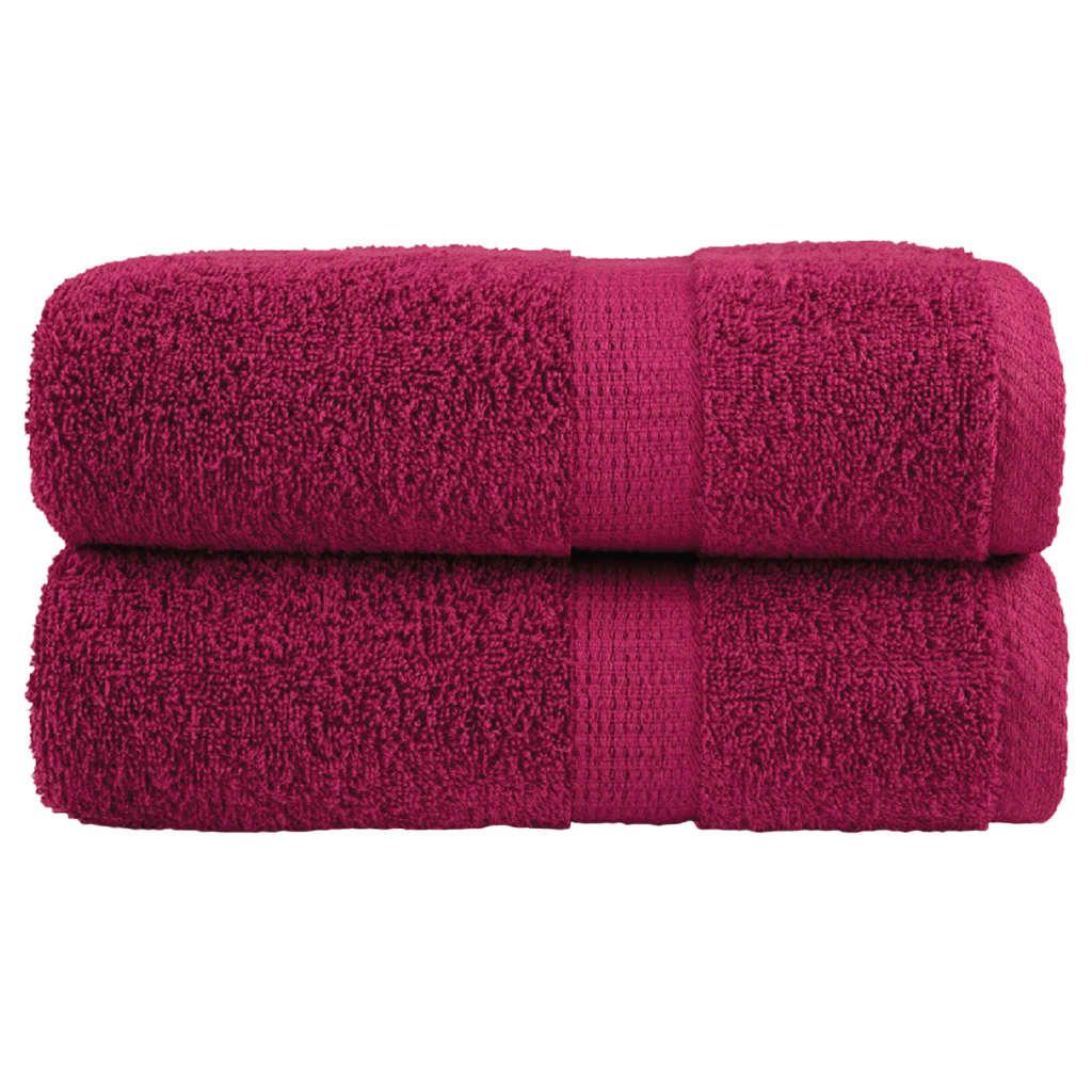 Premium Wash Cloths SOLUND 2 pcs Burgundy 30 x 30 cm 600 g m²
