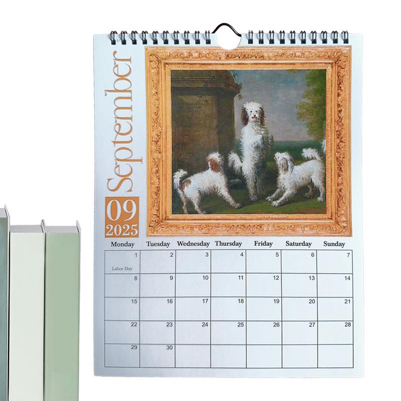 

2025 Dog Calendar Monthly Mystique Medieval Dogs Wall Calendar Fun Wall Dog Planning Calendar For Classroom Dormitory Apartment A