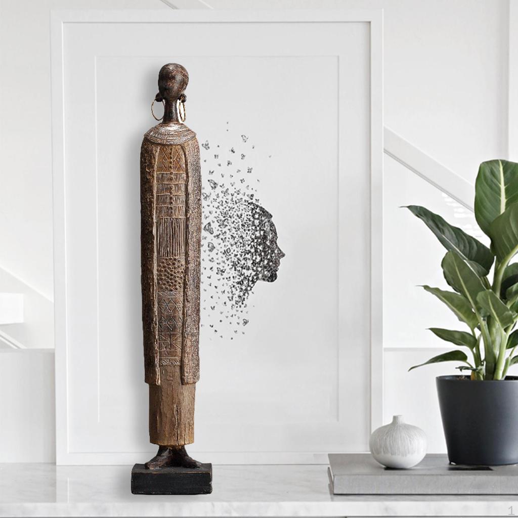 Staty Skulptur Harts Figurer Kontor Sovrum Tribal Dam