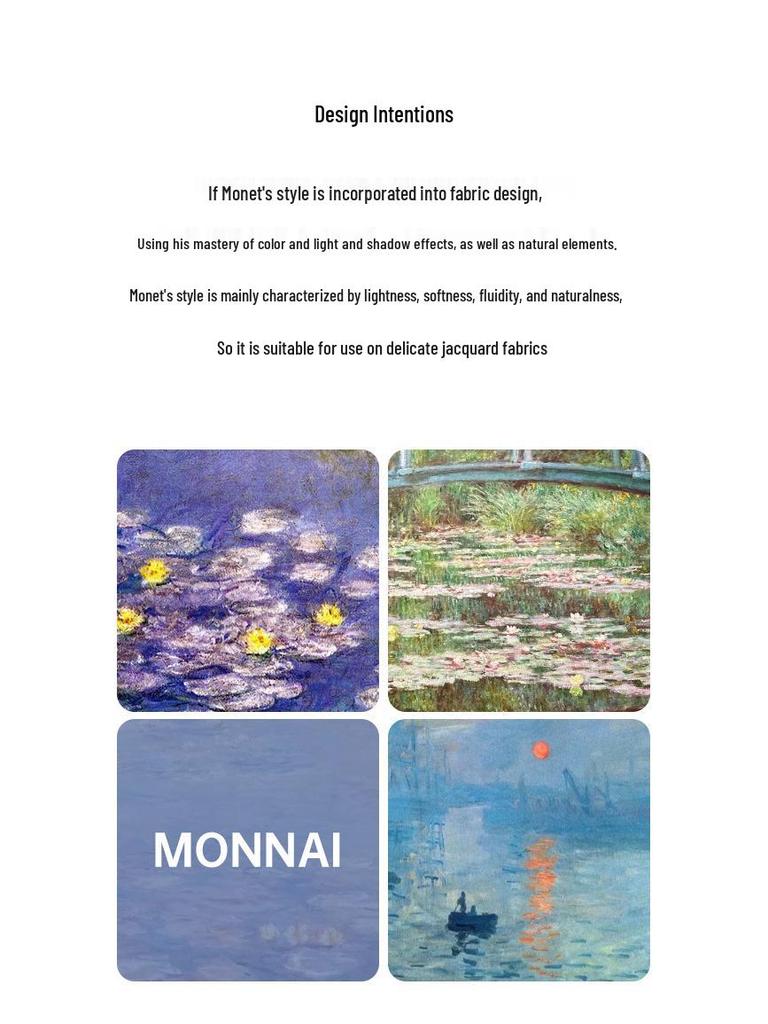 Monet-Style Jacquard Fabric for Apparel, Tablecloths & DIY Projects
