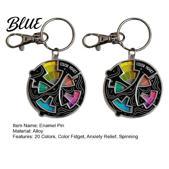 Innovative Color Harmony Tool Fidget Enamel Pin 20 Wheel Spinner