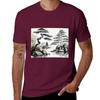 Sumi-E Lake Japanese Ink Art Landscape T-Shirt sports fans quick drying oversizeds korean fashion t shirts casual stylish