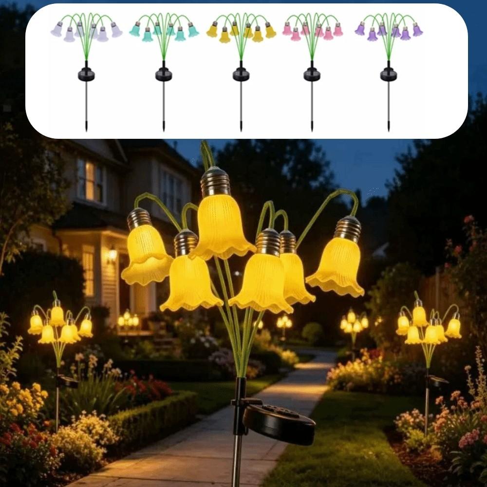 Bellflower Flower Flowers Solar Garden Light Realistic Solar Artificial Flower Light Outdoor