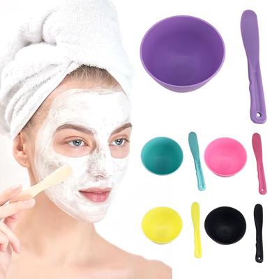 2-teiliges Silikon-Gesichtsschlamm-Rührschüssel mit Stäbchen für Frauen, DIY-Gesichts-Ton-Rührschüssel, professionelles Mischwerkzeug-Set für den Heimsalon, Schönheits-Hautpflege