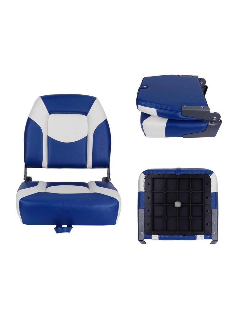 Marine Folding Chair with Sun Protection and Cushioned Seat - Sailor or Captain's Helm Seat