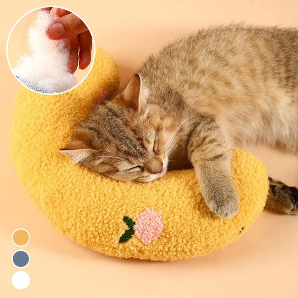Little Pillow for Cat Fashion Neck Protector Deep Sleep Puppy U-Shaped Cat Pillow Kitten Headrest Dog Sleeping Relaxation Pillow