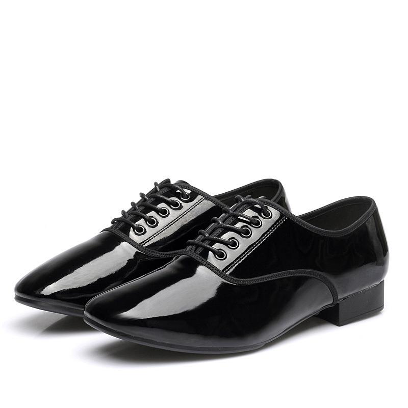 Herren Tanzschuhe aus echtem Leder, internationaler Standard, Tanzparty, Latein, Tango, lateinamerikanischer Tanz, Absatz 2 cm