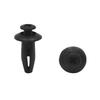 Clips 5mm Diameter Black Plastic Rivets Push Type 10