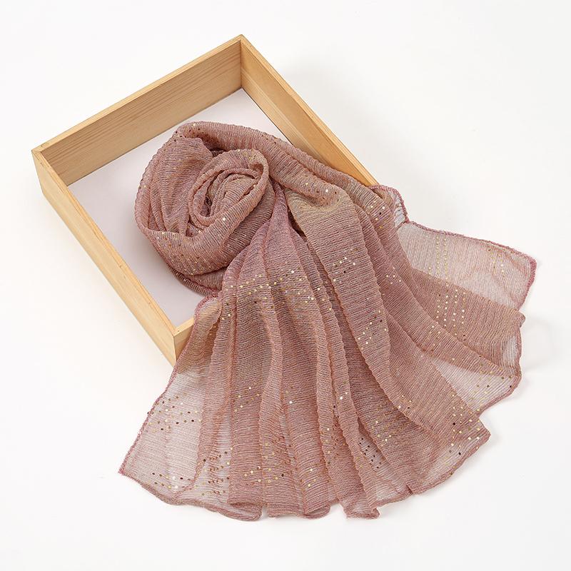 Glitter Women Hijabs With Rhinestone Islamic Sequins Long Shawl Head Scarf Female Full Cover Wrap Hijab Plain Muslim Headscarf