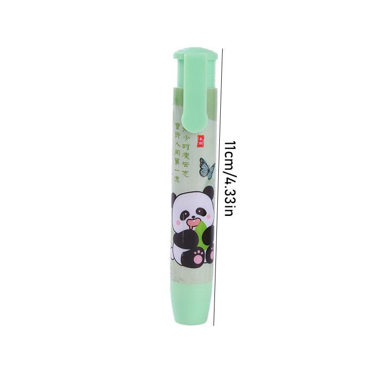 20Pcs Retractable Eraser for Elementary Students Cartoon with Low-Dust Clean Erasing No-Trace School Supplies Stationery Gift