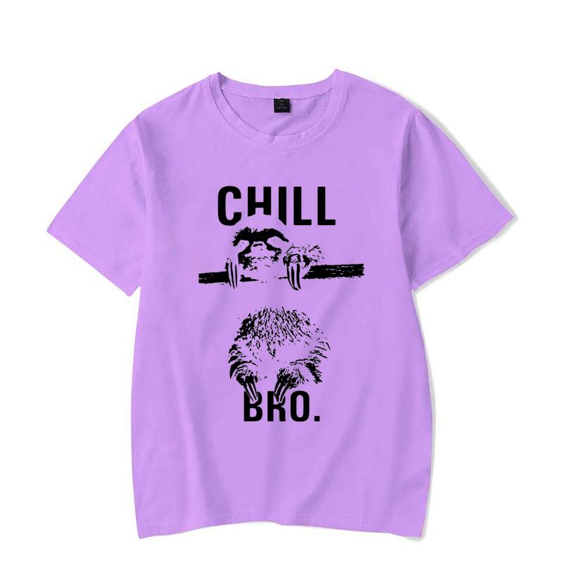 Makaya Cool Swag T-Shirt with Sloth Chill Bro Men's T Shirt Women Fashion Shirt Cute Tops