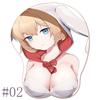 Anime 3D Mouse Pad B_Browndust2 Justia Silicone Titty MousePad Sexy Boobs Oppai B_Brown D_Dust 2 Wrist Support Mouse Mat