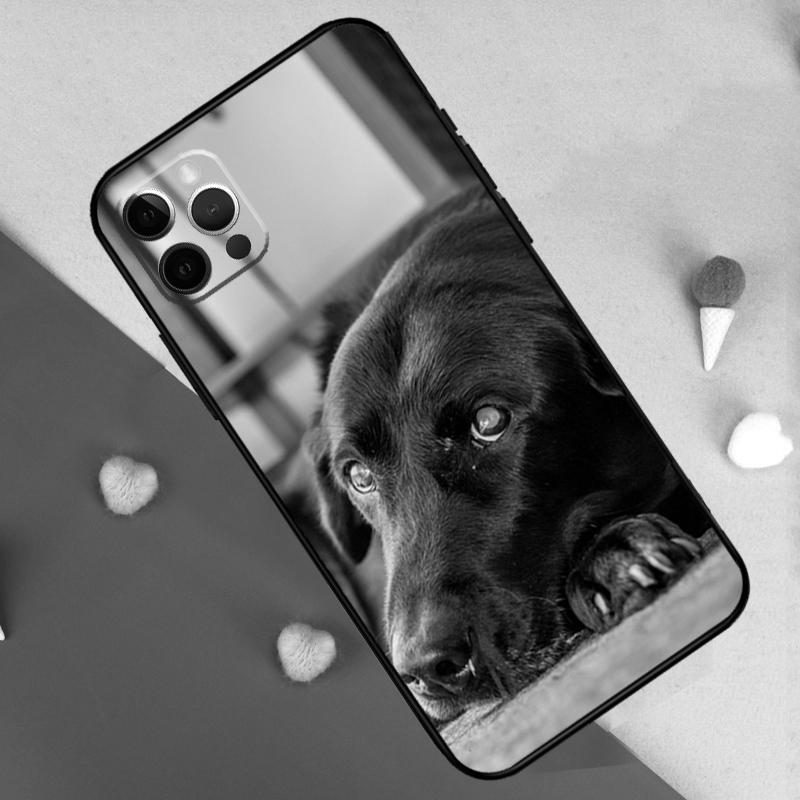 Black Labrador Dog Phone Case For iPhone 11 12 13 14 15 Pro Max Mini 14 15 Plus X XR XS Max 7 8 SE 2020 Cover