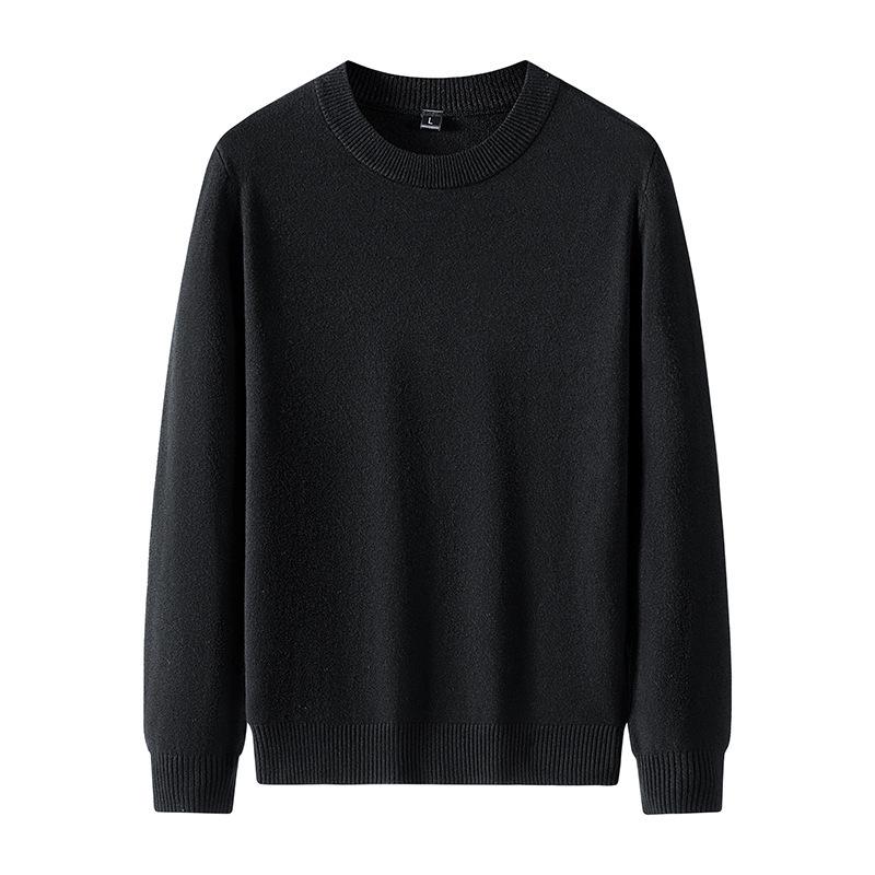 Korean Style Slim Fit Anti-Pilling Wool Sweater - Youth Casual Round Neck for Autumn & Winter