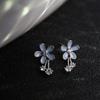 Earrings Forest Style Daisy Gray Blue Sweet Tassel Earrings Women Korean Style Earrings