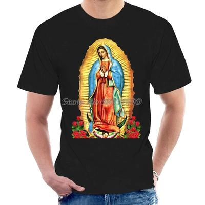 Funny Print Unisex tričko Dámské cool tričko Katolická církev Virgen De Guadalupe Tričko Unisex Bavlna Trička Harajuku Streetwear Unisex