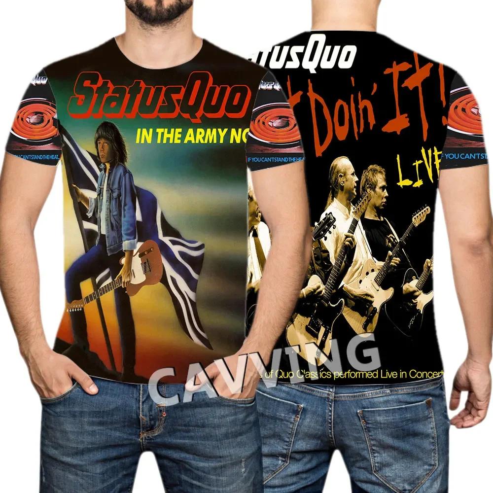 Men T-shirt Heavy Metal Rock Band Status Quo 3d Print T shirt Tops Womens Sports Large size Tops Tees Summer Tshirt Kid Clothing