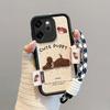 KEYSION Cartoon Cute Plush Embroidery Case for OPPO Reno14 F 5G with Lanyard Silicone Shockproof Phone Cover for OPPO Reno 14F 5G