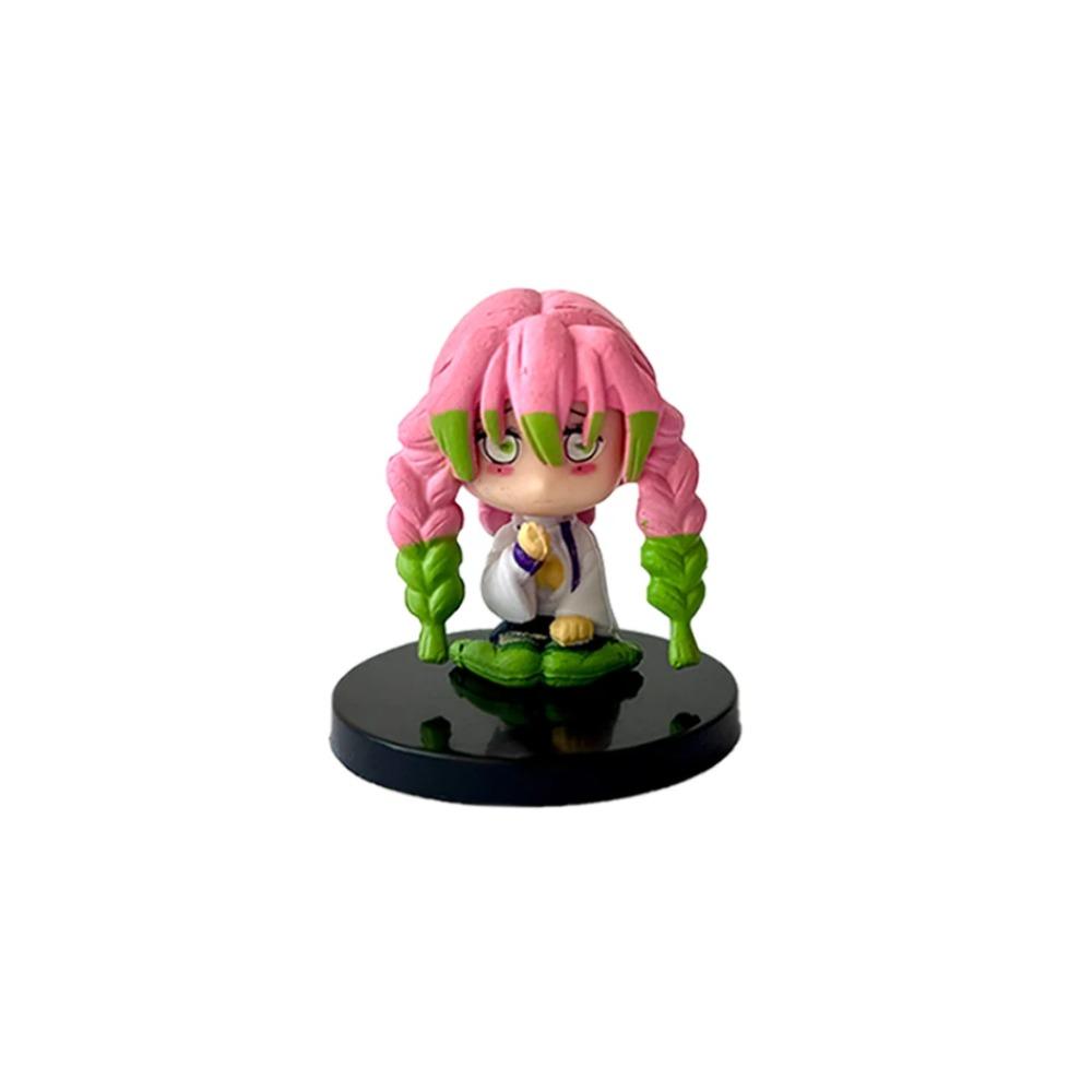 5-15pcs Q Version Demon Slayer Sitting Ghost Doll Tanjiro Nidouzi Inosuke Zenizu Toy Figural PVC Model Gift