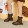 Maillard Pants Boots Women's Short Boots 2025 New Autumn British Style Brown Versatile Western Platform Martin Boots