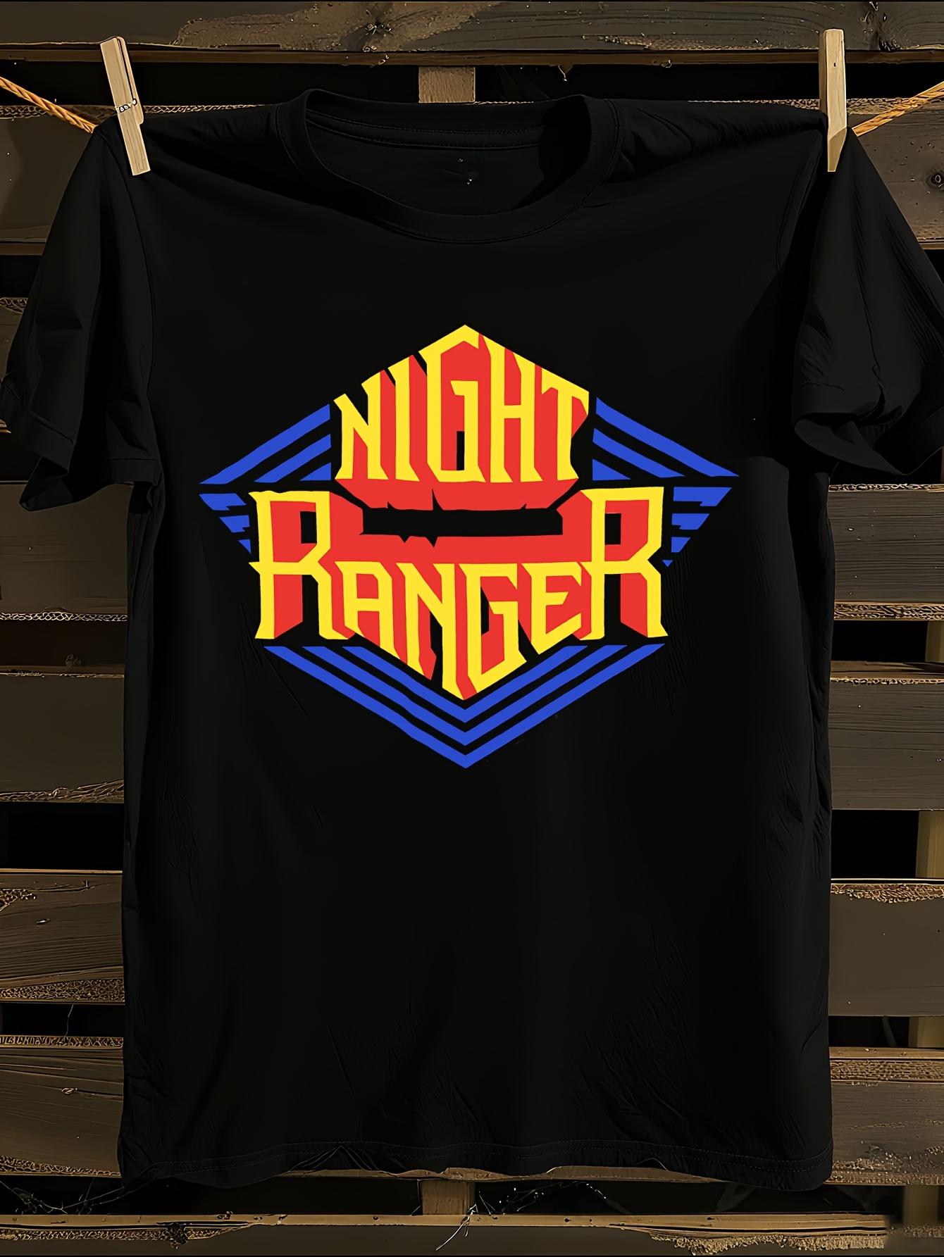 Night Ranger Logo T-Shirt Mens Tshirt Womens Tshirts with Letters Print Short Sleeves T-Shirt Casual Street Tee Shirt Top XXXXL