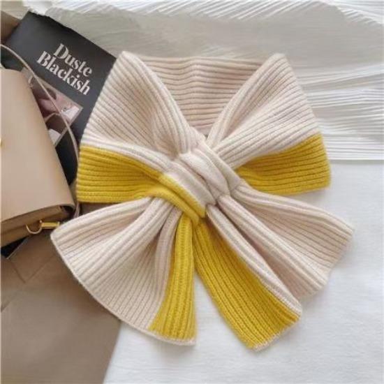 

Scarf Women S Autumn And Winter Solid Color Knitted High-End Sense Thickened Warm Atmosphere Scarf Versatile Simple Scarf Tide