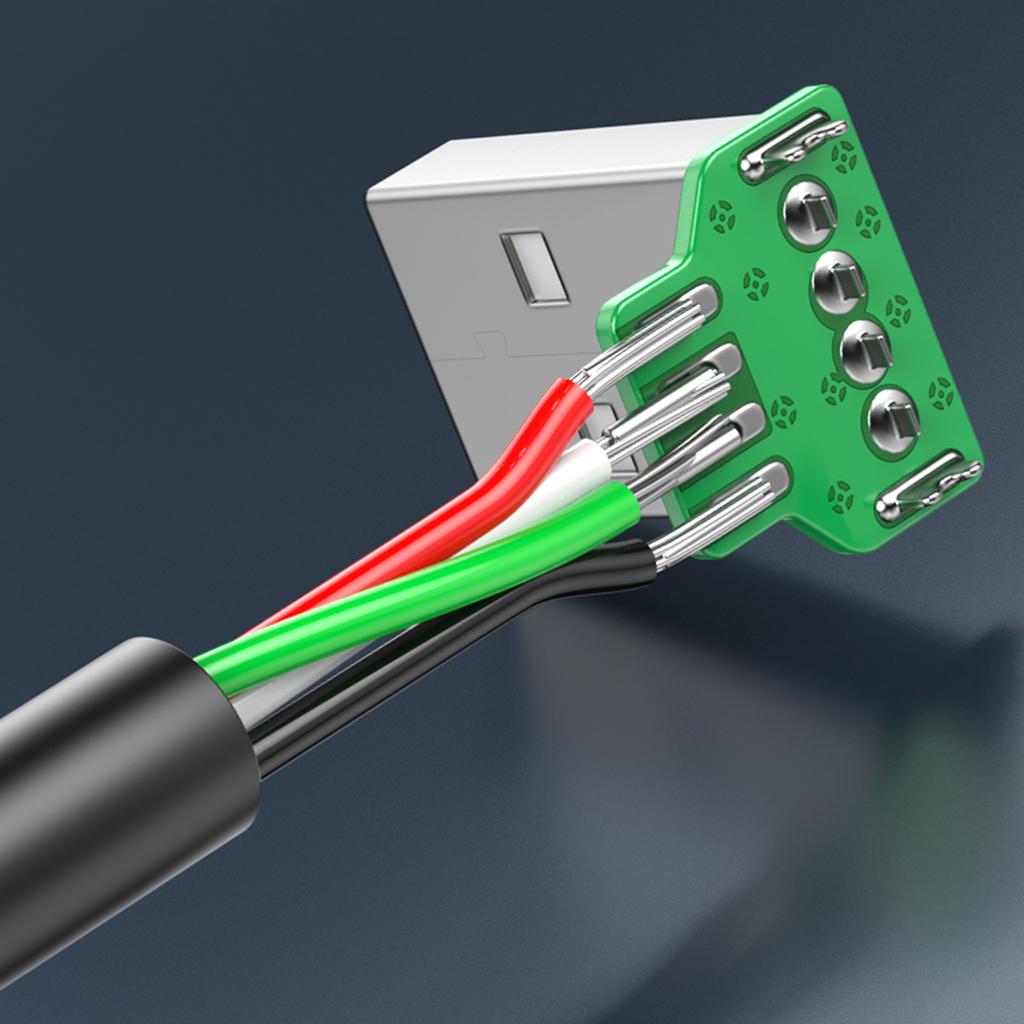 USB Male Female to 4pin Bare Wire Cable, Pigtail Cable 480Mbps USB2.0 Power Data Cable Pigtail Cable
