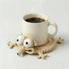 Squirrel Crochet Coaster Handmade 1 Pack Heat Resistant Animal Cup Mat For Kitchen Dining Table Insulation Decor