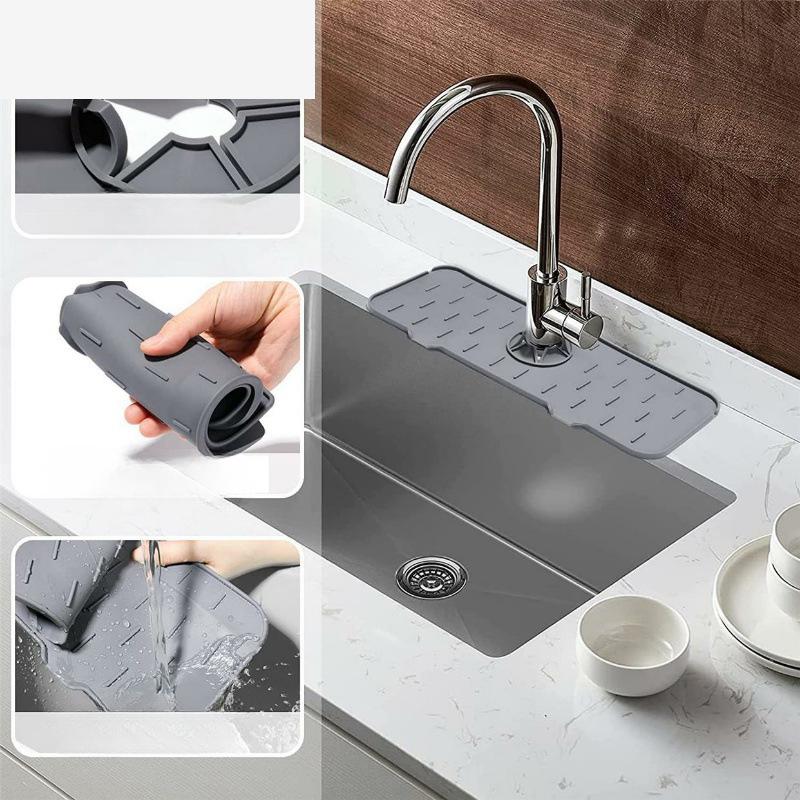 Силиконовый кухонный коврик для смесителя для раковины — фото 12