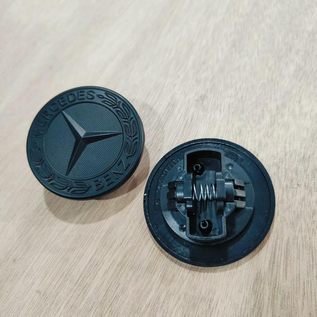 ABCERS Motorhauben-Emblem Dekoration für Mercedes-Benz GLC, GLK, CLA, CLS – Flaches Design mit Feder