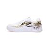 Li Ning Antiderrapante Amortecimento Resistente à Abrasão Cano Baixo Tênis de Skate Unissex Branco Preto Dourado AGCS419-1(Equipe303-)