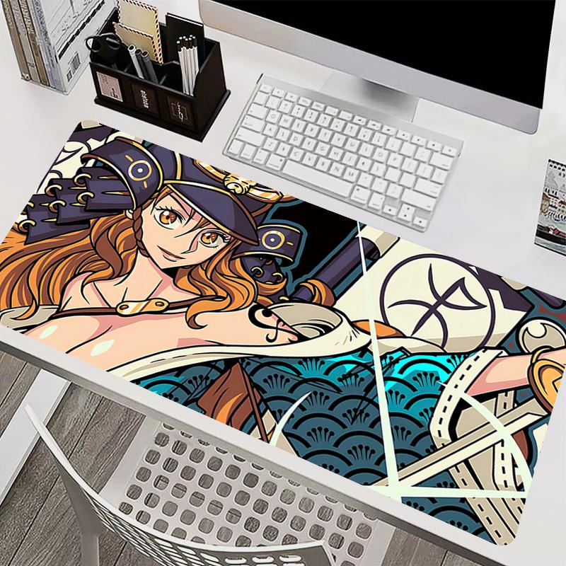 One Piece Nami Zeus Thunder Anime Large Desk Pad NonSlip AntiDirt Extended Gaming Mouse Pad