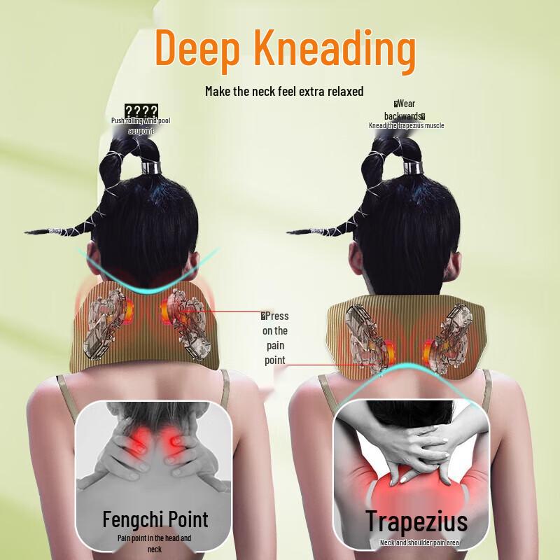 Portable U-Shaped Neck Massager Pillow CN Plug (adapter Included)