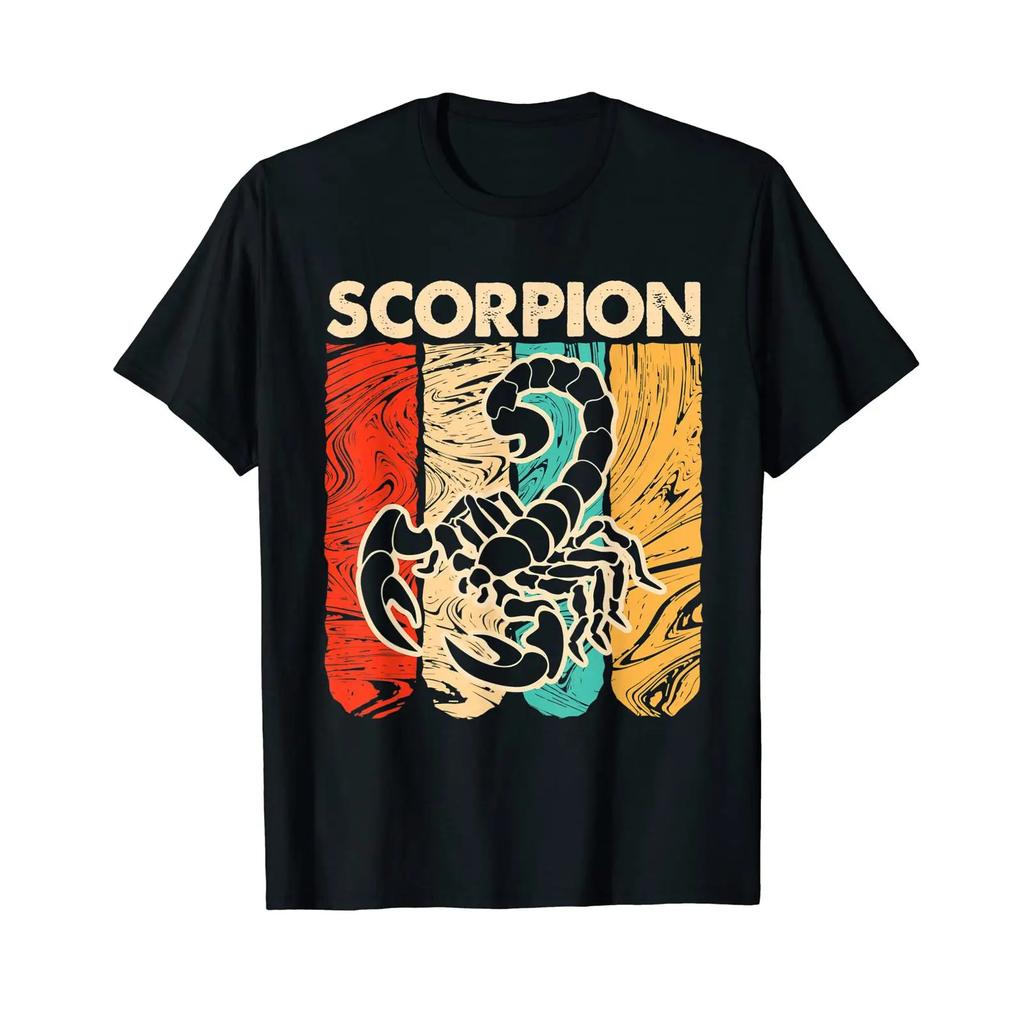 Retro Vintage Dad Skorpion T Shirt vintage Washed Breathable Stretched Top For Everyday Wear Casual designer clothes Unisex