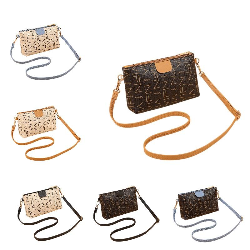 Small Square Crossbody Pvc Bag With Card And Coin Compartments
