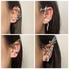 Retro Gothic Elf Wing Ear Clips: Dark Punk Devil & Dragon Style Earrings for Women