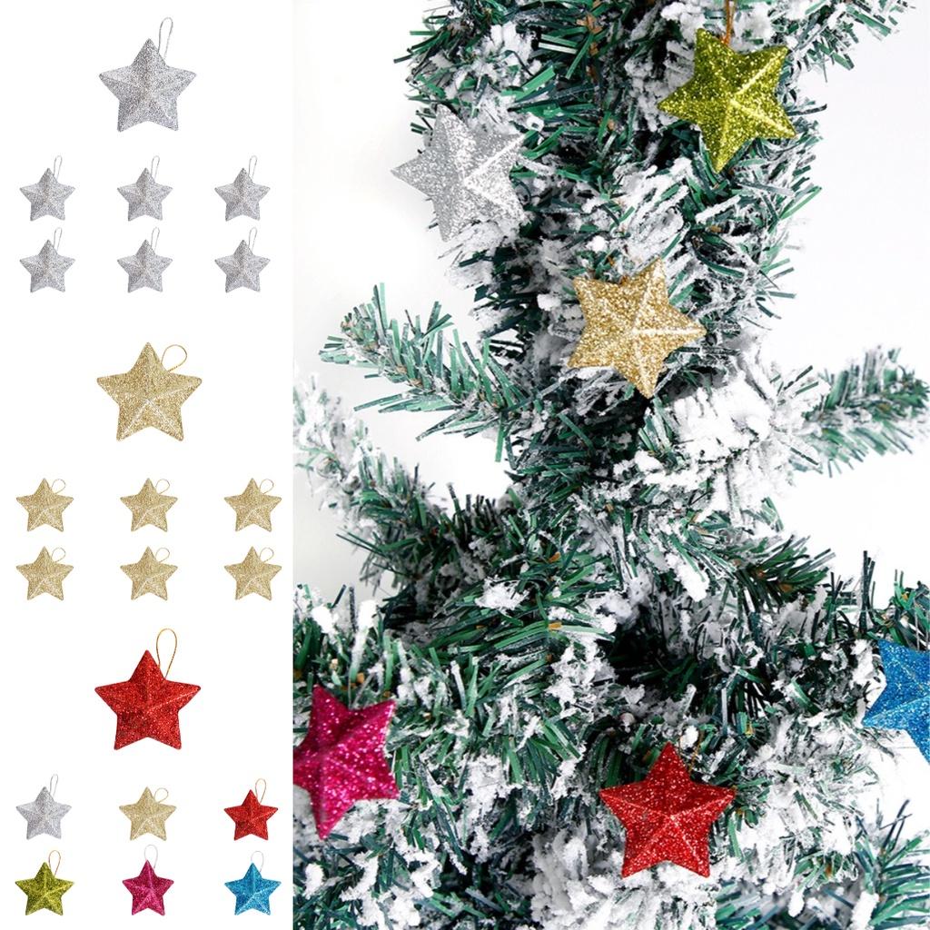 Eye-catching 3d Christmas Star Tree Ornaments Festive Decorations For Xmas Festivities
