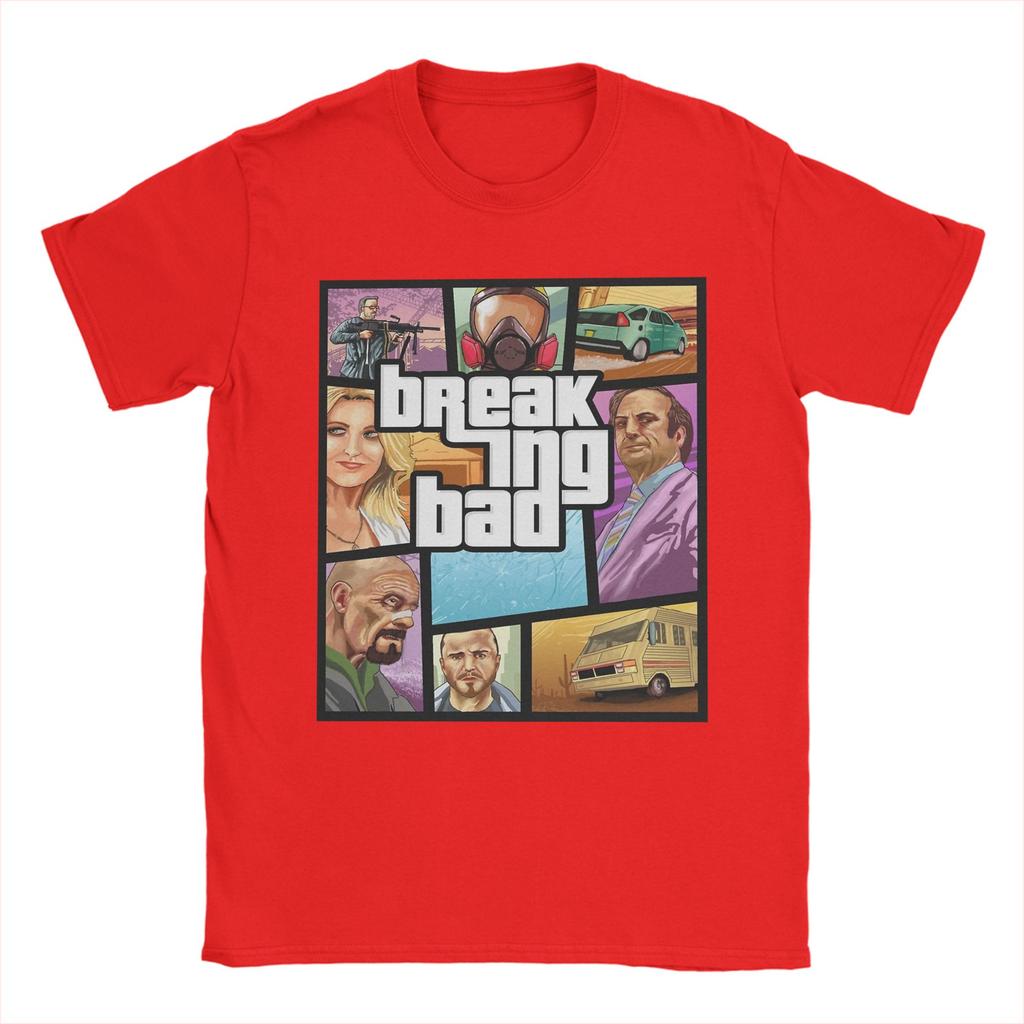 Men's Breaking Bad T Shirts Pure Cotton Tops Leisure Short Sleeve Crew Neck Tee Shirt Graphic Printed T-Shirts