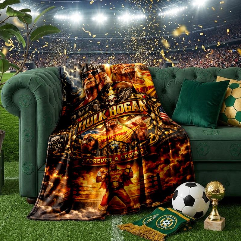 Coperta da Wrestler Hogan Guerriero Fulmineo Leggera Coperta Ideale per il Letto Perfetta per Viaggi, Campeggio, Soggiorni, Uffici, Divani, Regalo di Natale per Appassionati