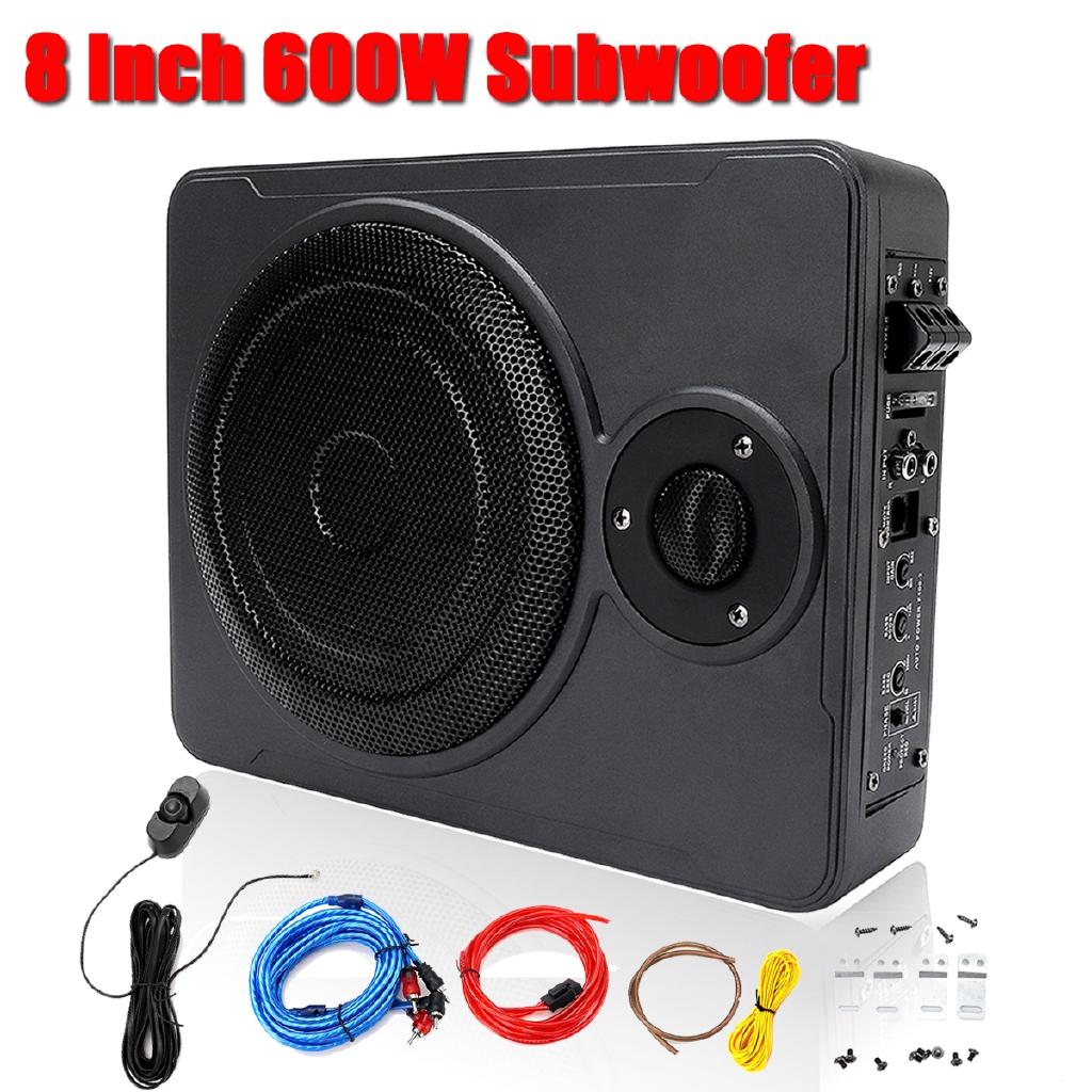 

8” 600W Universal Car Ultra-Thin Audio Active Subwoofer bluetooth Auto Under Seat Sub Amplifier Car Audio Speaker